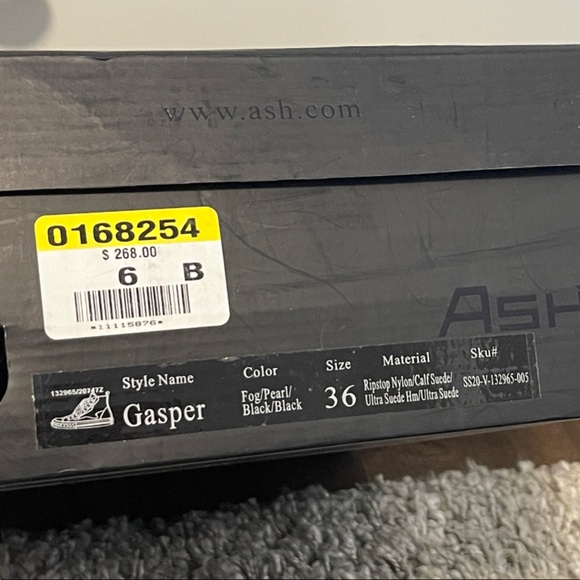 Ash Gasper High-Top Sneakers with mesh sides and Red and Black Accents - Picture 8 of 9